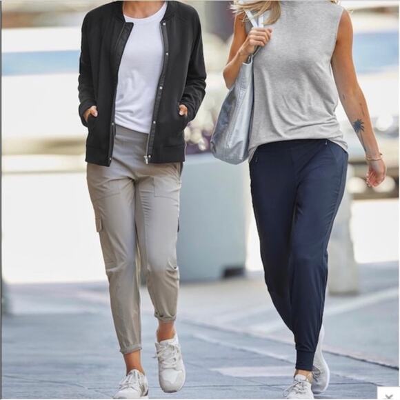 Athleta soho jogger pants navy blue 6 - Picture 3 of 11